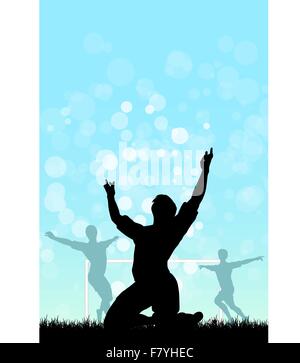 Arrière-plan de soccer Illustration de Vecteur