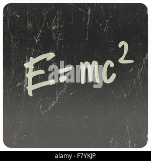 E =mc2. Théorie de la relativité, écrits sur tableau noir. Vector Illustration de Vecteur