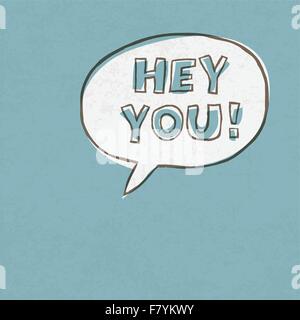 Hey You ! Mots Exclamation Vector Illustration Illustration de Vecteur