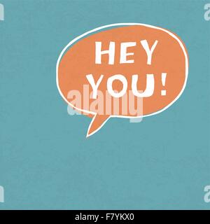 Hey You ! Mots Exclamation Vector Illustration Illustration de Vecteur