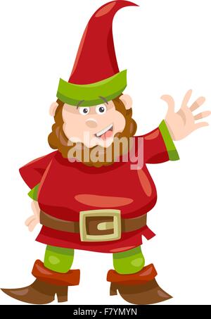 Nain ou gnome illustration cartoon Illustration de Vecteur