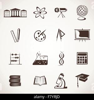 Icônes d'éducation Illustration de Vecteur