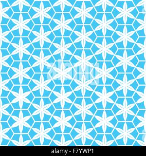 Abstract fleur blanche en arrière-plan bleu Illustration de Vecteur