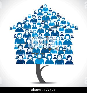 Les gens d'affaires accueil tree Illustration de Vecteur