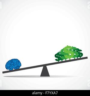 L'intelligence est mieux que l'argent stock vector Illustration de Vecteur