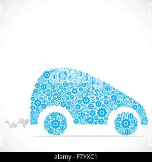 Car design avec engrenage bleu stock vector Illustration de Vecteur