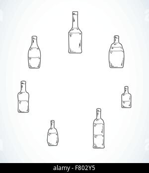 Peu de bouteilles : Illustration de Vecteur