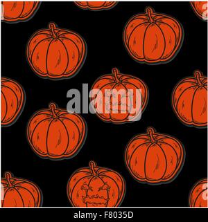 Transparente avec motif halloween pumpkins Illustration de Vecteur