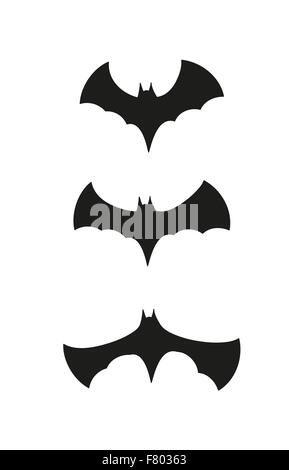 chauves-souris noirs Illustration de Vecteur