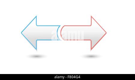 Deux flèches inverses Illustration de Vecteur