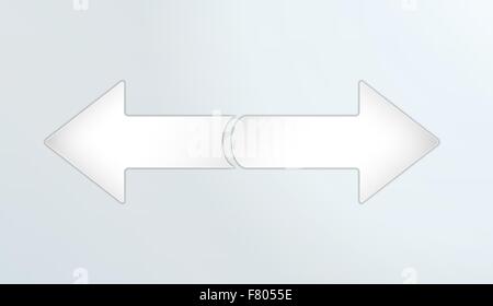 Deux flèches inverses Illustration de Vecteur