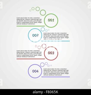 Quatre étapes infographie Illustration de Vecteur