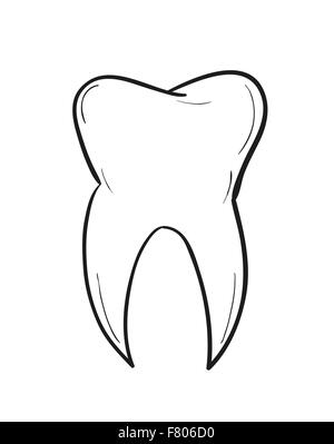 Croquis de la dent Illustration de Vecteur
