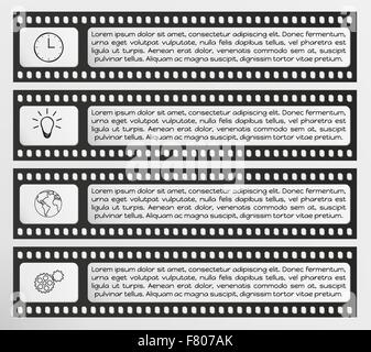 Infographic vector filmstrip Illustration de Vecteur