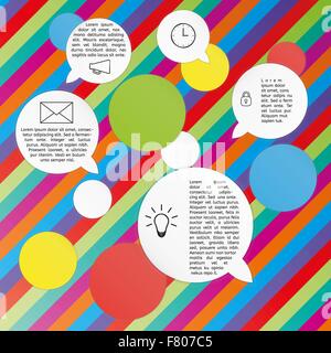 Les cercles de vecteur et parler bulles infographic template Illustration de Vecteur