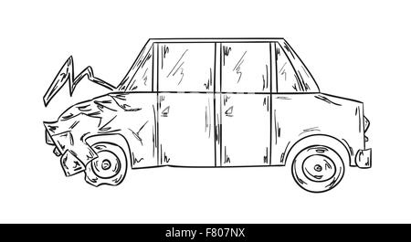 accident de voiture Illustration de Vecteur