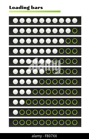 Les barres de chargement blanc Illustration de Vecteur