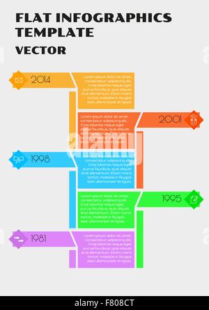 Infographcs plat blanc Illustration de Vecteur