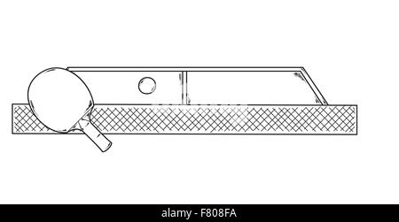 Une raquette de ping-pong et une table de Illustration de Vecteur