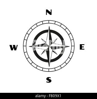 croquis de boussole Illustration de Vecteur