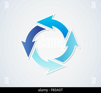 Flèches cercle dégradé Illustration de Vecteur