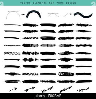 Définir les éléments sont des marqueurs Illustration de Vecteur