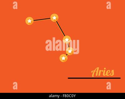 Constellation du bélier Illustration de Vecteur