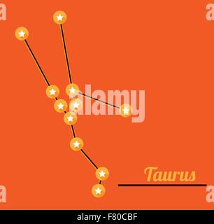 Constellation du taureau Illustration de Vecteur