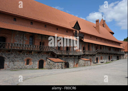 Basse-cour, l'île de Trakai, Lituanie trakai castle, Banque D'Images