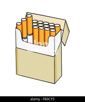 Paquet de cigarettes Illustration de Vecteur