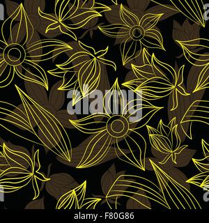 fleurs jaunes Illustration de Vecteur