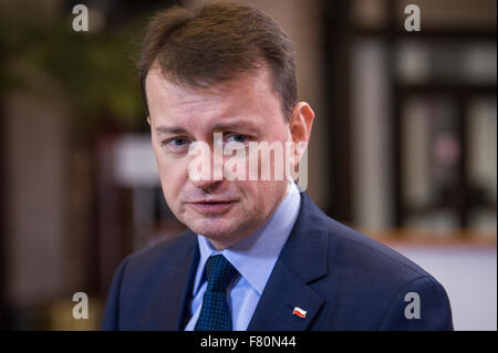 Bruxelles, Bxl, Belgique. 9Th Jul 2015. Le ministre de l'intérieur polonais Mariusz B ?aszczak pendant (conseil des ministres de l'intérieur JAI Justice et affaires intérieures) au siège du Conseil européen à Bruxelles, Belgique Le 04.12. Credit : ZUMA Press, Inc./Alamy Live News Banque D'Images