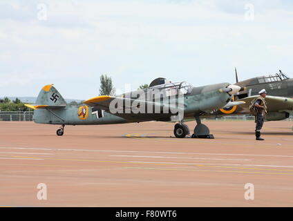 Un Messerschmitt 108 garé à l'RIAT 2010 à Fairford, où des avions militaires et civils se sont réunis à travers le monde Banque D'Images