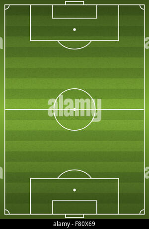 Une orientation verticale de l'herbe réaliste texturé de football - terrain de soccer. Banque D'Images