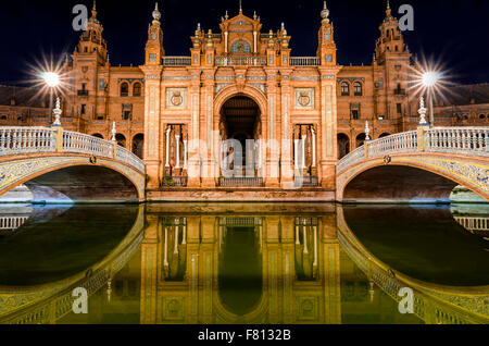 L'Espagne, la place Plaza España, construit en 1928 pour l'Exposition Ibéro-américaine de 1929 Banque D'Images