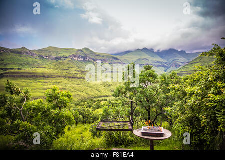 Vue panoramique sur le parc national du Drakensberg à Kwazulu Natal Banque D'Images