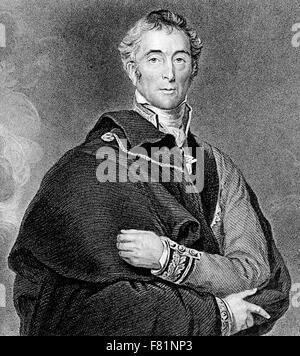 ARTHUR WELLESLEY, 1er duc de Wellington (1769-1852) gravure vers 1825 Banque D'Images