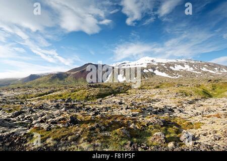 Glacier Snaefellsjokull sur la péninsule de Snæfellsnes en Islande Banque D'Images