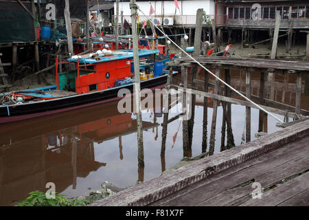 Sekinchan village de pêcheurs, la péninsule malaise. Banque D'Images