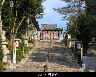 Étapes menant à l'Isaniwa-jinja, Matsuyama, Japon Banque D'Images