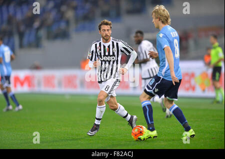 Rome, Italie. 06Th Nov, 2015. CLAUDIO MARCHISIO au cours de la Serie A italienne football match S.S. Lazio vs C.F. La Juventus au Stade olympique de Rome, le 04 December, 2015. Credit : Silvia Lore'/Alamy Live News Banque D'Images