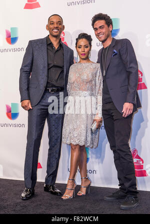 Will Smith , Jada Pinkett et Willard Christopher Smith III assister à la 16e Conférence annuelle de Latin Grammy Awards à Las Vegas Banque D'Images