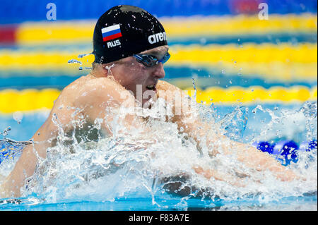 Netanya, Israël. 08Th Nov, 2015. CHUPKOV Anton Rus le 100 m brasse Netanya final, Israël, l'Institut Wingate LEN Petit cours de natation 2 - 6 Déc., 2015 Netanya 04-12-2015 Giorgio Perottino Photo/ © Insidefoto/Alamy Live News Crédit : Insidefoto/Alamy Live News Banque D'Images