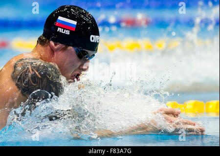 Netanya, Israël. 08Th Nov, 2015. KOSTIN Oleg RUS le 100 m brasse Netanya final, Israël, l'Institut Wingate LEN Petit cours de natation 2 - 6 Déc., 2015 Netanya 04-12-2015 Giorgio Perottino Photo/ © Insidefoto/Alamy Live News Crédit : Insidefoto/Alamy Live News Banque D'Images