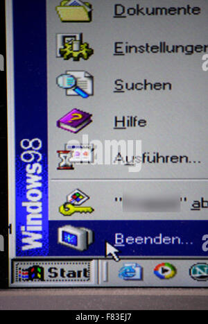 Markenname : 'Microsoft Windows 98, Berlin. Banque D'Images