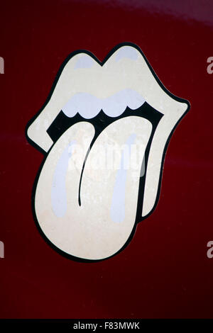 Logo das der Bande 'Rolling Stones', Berlin. Banque D'Images