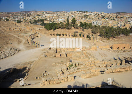 Ruines romaines de Jerash, Jordanie Banque D'Images
