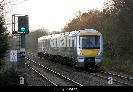 Un Chiltern Railways class 168 train à Lapworth, Warwickshire, UK Banque D'Images