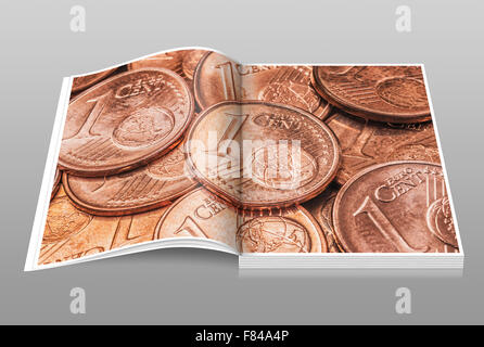 Beaucoup de 1 cents, à l'avant Banque D'Images