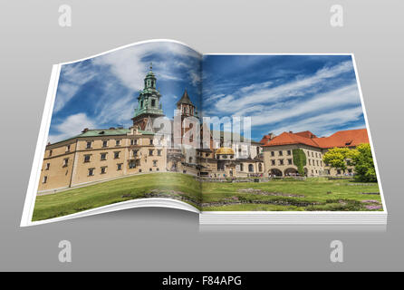 Cour intérieure de l'. Wawel Le Château du Wawel est l'ancienne résidence des rois de Pologne, Cracovie, Pologne petite, la Pologne, l'Europe Banque D'Images